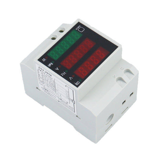 D52-2058 Wattmeter Din rail Volt Current Meter, Specification: AC80-300V Built-in CT - Current & Voltage Tester by buy2fix | Online Shopping UK | buy2fix