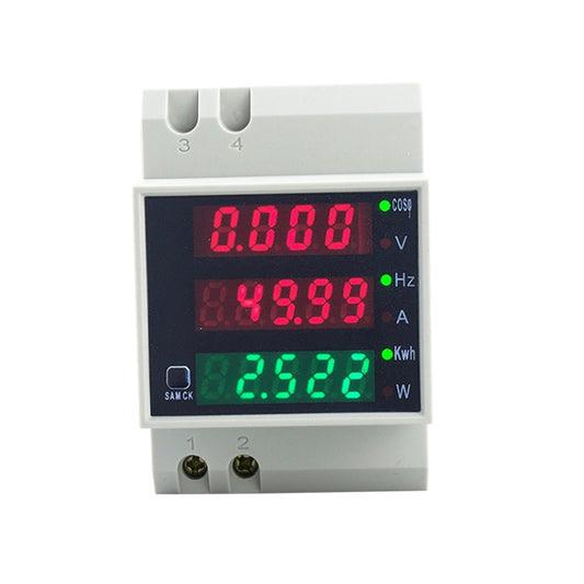 D52-2058 Wattmeter Din rail Volt Current Meter, Specification: AC200-450V Built-in CT - Current & Voltage Tester by buy2fix | Online Shopping UK | buy2fix