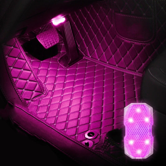 Car Colorful Voice-activated Reading Touch Atmosphere Light, Style: Touch Type (Pink Purple) - Atmosphere lights by buy2fix | Online Shopping UK | buy2fix