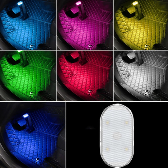 Car Lighting Reading Light LED Touch Sensing Ambient Light, Style:, Color: Colorful