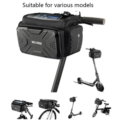 WILD MAN GS6 4L Outdoor Cycling Waterproof Bicycle Bag(Black) by WILD MAN