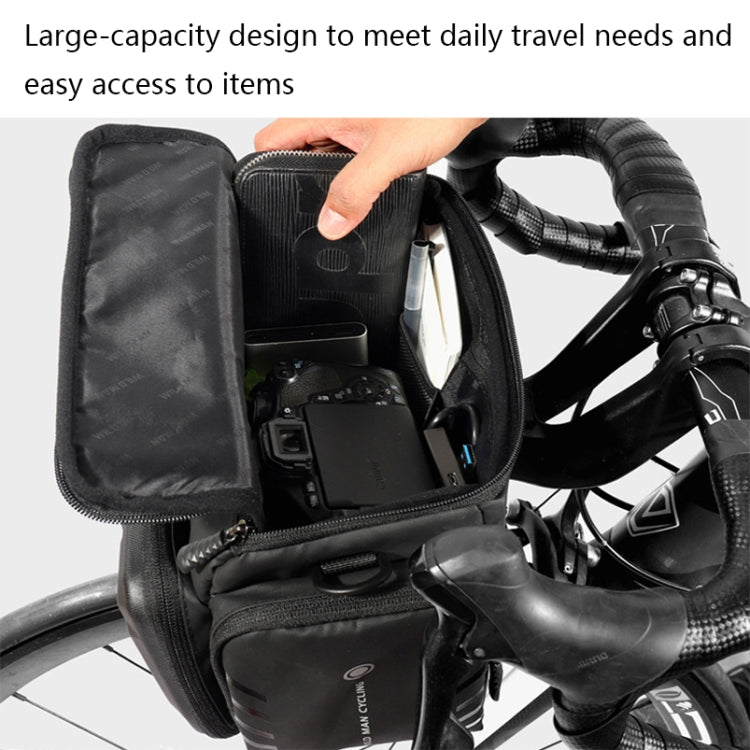 WILD MAN GS6 4L Outdoor Cycling Waterproof Bicycle Bag(Black) by WILD MAN