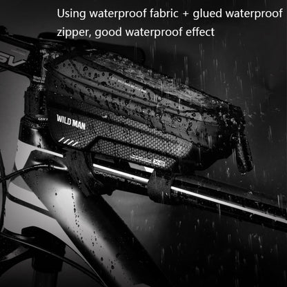 WILD MAN X2 1L Hard Shell EVA Bicycle Front Beam Bag(Red) by WILD MAN