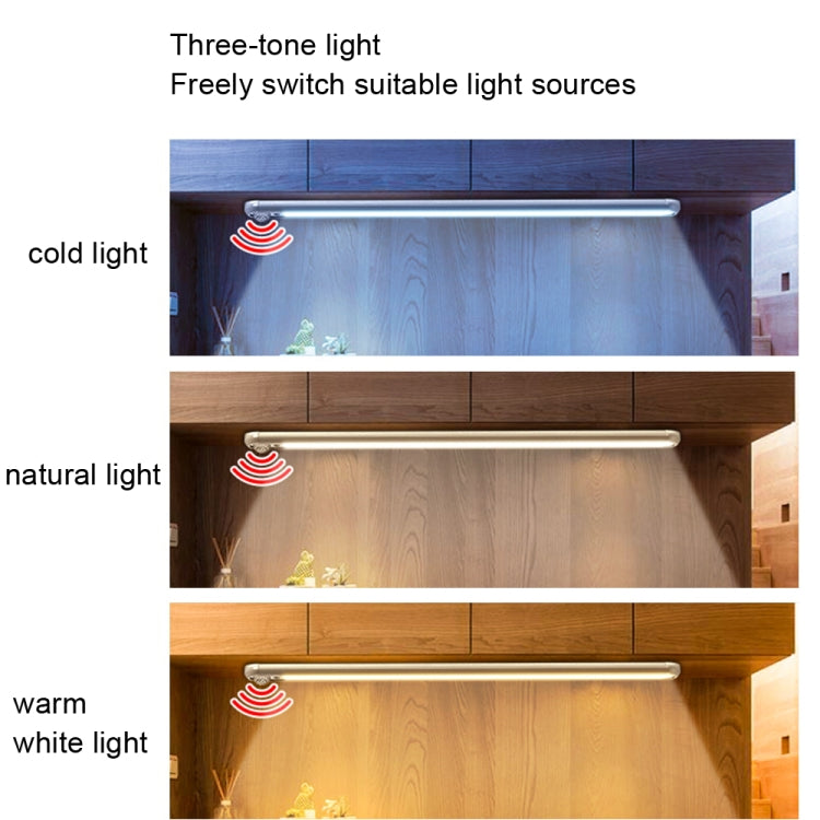 Cabinet LED Human Body Induction Lamp Home Smart 3 Color Night Light, Length: 10cm(USB Direct Plug) - Sensor LED Lights by buy2fix | Online Shopping UK | buy2fix