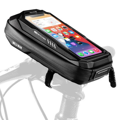 WILD MAN X3 0.5L EVA Hard Shell Bicycle Touch Screen Phone Bag(Black) by WILD MAN