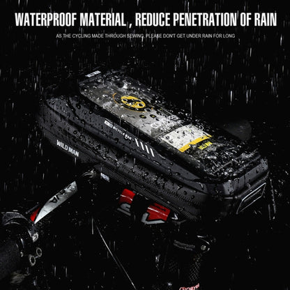 WILD MAN X3 0.5L EVA Hard Shell Bicycle Touch Screen Phone Bag(Black) by WILD MAN