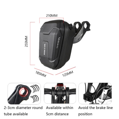 WILD MAN E8 3L Bicycle EVA Hard Shell Head Bag(Black) by WILD MAN