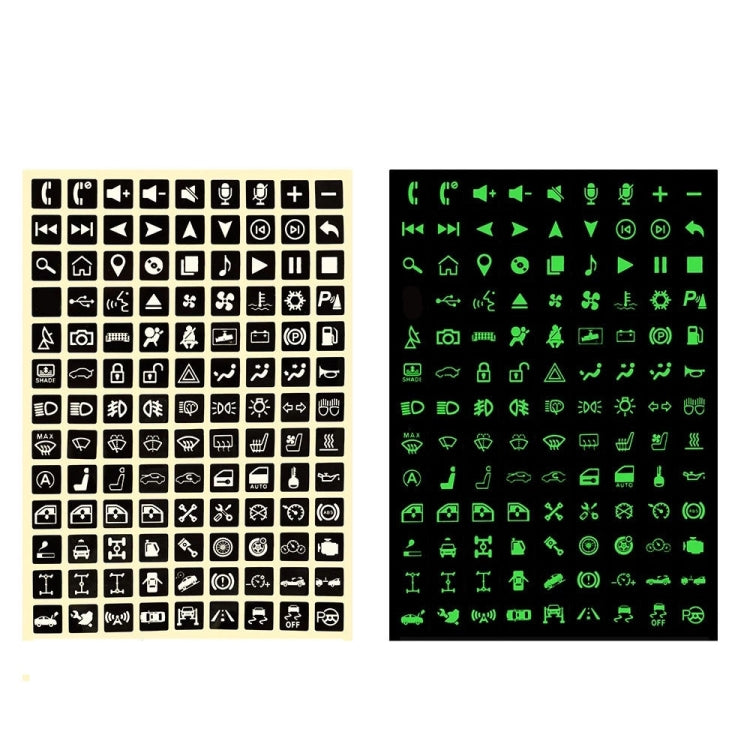 Car Button Luminous Sticker General PET Waterproof Wear-Resistant Car Sticker(Number 2) by buy2fix