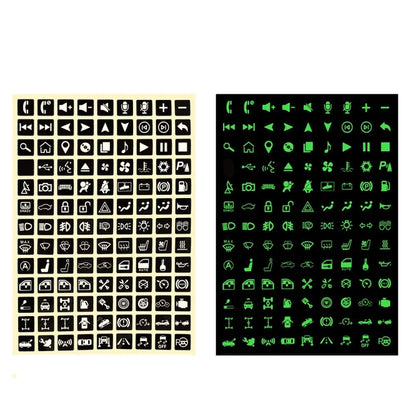 Car Button Luminous Sticker General PET Waterproof Wear-Resistant Car Sticker(Number 2) by buy2fix