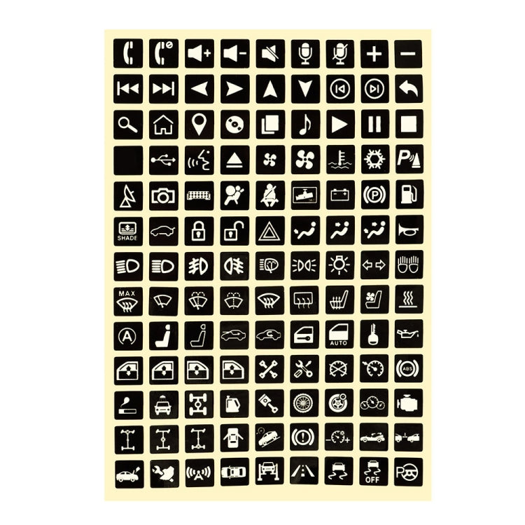 Car Button Luminous Sticker General PET Waterproof Wear-Resistant Car Sticker(Number 2) by buy2fix