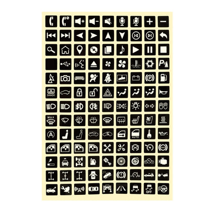 Car Button Luminous Sticker General PET Waterproof Wear-Resistant Car Sticker(Number 2) by buy2fix