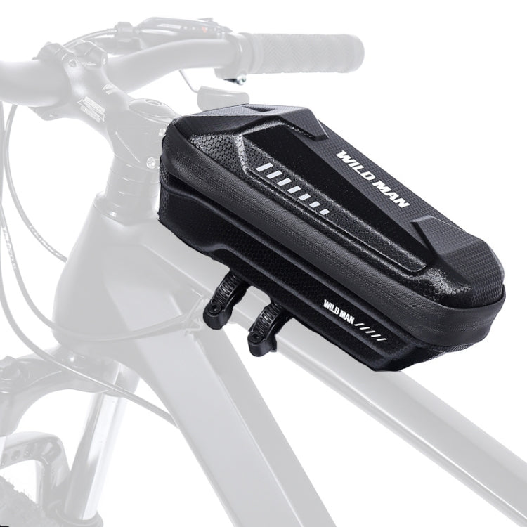 WILD MAN XS5 1L Bicycle EVA Hard Shell Front Beam Bag(Black) by WILD MAN