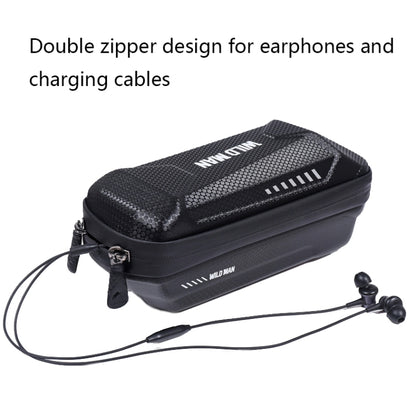 WILD MAN XS5 1L Bicycle EVA Hard Shell Front Beam Bag(Black) by WILD MAN