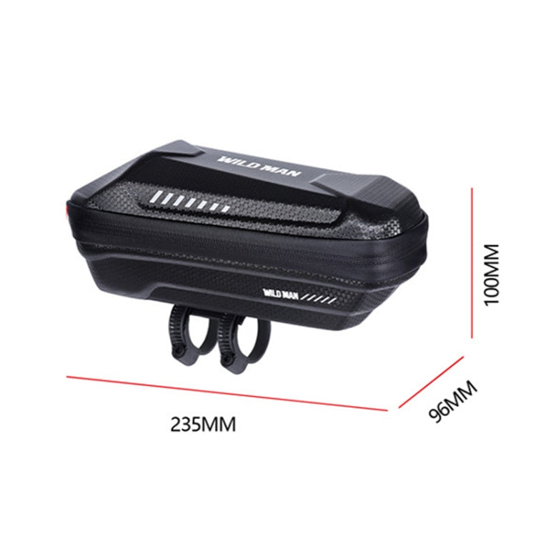 WILD MAN XS5 1L Bicycle EVA Hard Shell Front Beam Bag(Black) by WILD MAN