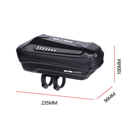 WILD MAN XS5 1L Bicycle EVA Hard Shell Front Beam Bag(Black) by WILD MAN