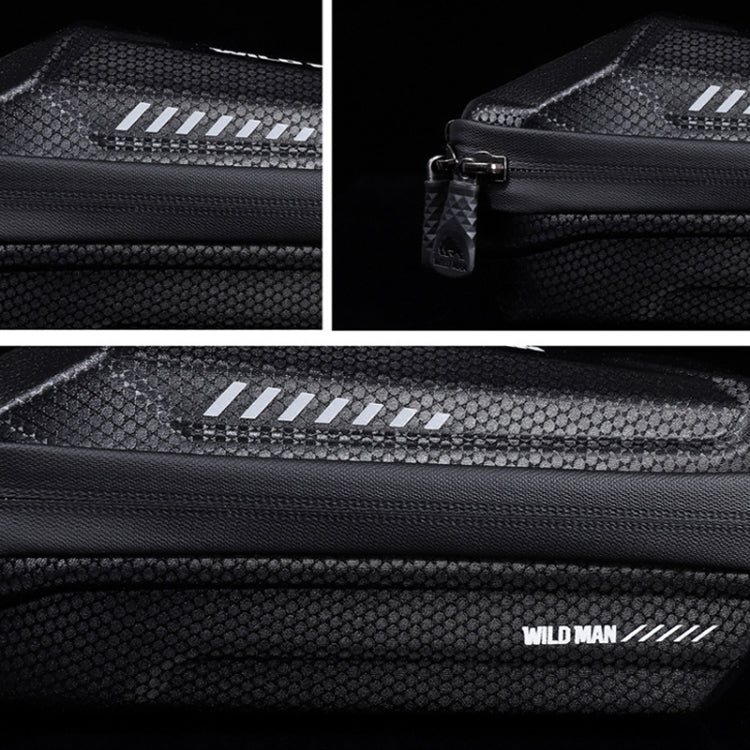 WILD MAN XS5 1L Bicycle EVA Hard Shell Front Beam Bag(Black) by WILD MAN