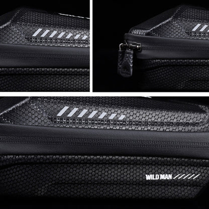 WILD MAN XS5 1L Bicycle EVA Hard Shell Front Beam Bag(Black) by WILD MAN