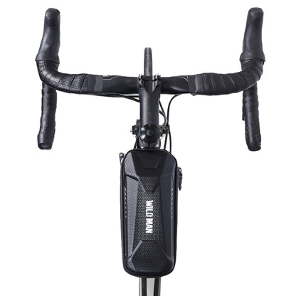 WILD MAN XS5 1L Bicycle EVA Hard Shell Front Beam Bag(Black) by WILD MAN