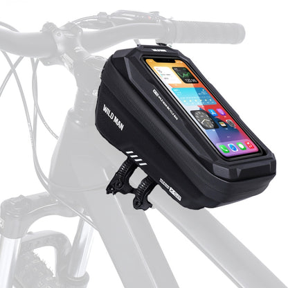 WILD MAN XS2 1L EVA Hard Shell Cycling Rainproof Bicycle Bag(Black) by WILD MAN