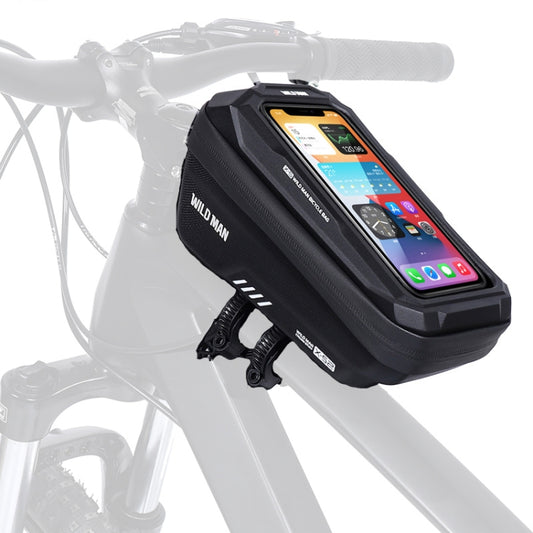 WILD MAN XS2 1L EVA Hard Shell Cycling Rainproof Bicycle Bag(Black) by WILD MAN