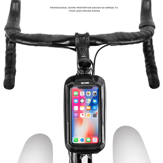 WILD MAN XS2 1L EVA Hard Shell Cycling Rainproof Bicycle Bag(Black Red) by WILD MAN