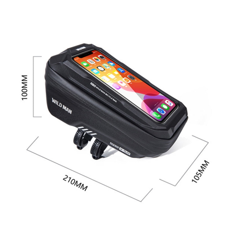 WILD MAN XS2 1L EVA Hard Shell Cycling Rainproof Bicycle Bag(Black) by WILD MAN