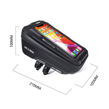 WILD MAN XS2 1L EVA Hard Shell Cycling Rainproof Bicycle Bag(Black) by WILD MAN