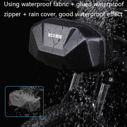 WILD MAN X9 3.5L EVA Hard Shell Bicycle Head Waterproof Bag(Black) by WILD MAN