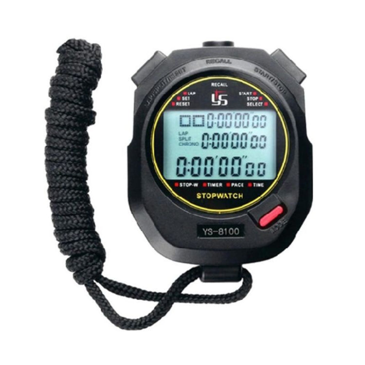 YS Electronic Stopwatch Timer Training Running Watch, Style: YS-8100 100 Memories (Black) by buy2fix
