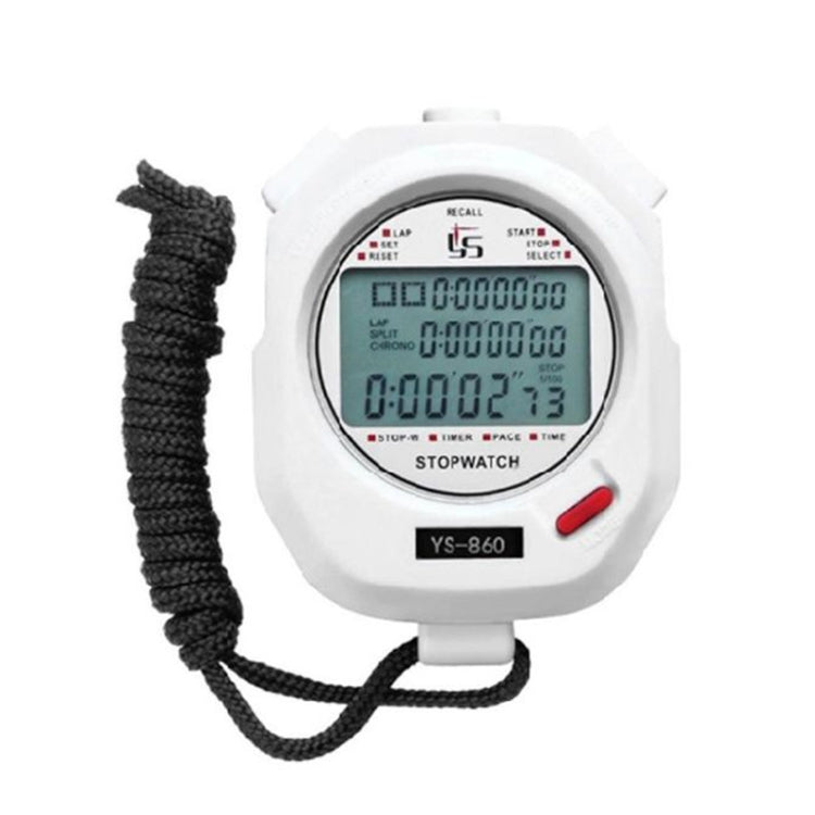 YS Electronic Stopwatch Timer Training Running Watch, Style: YS-860 60 Memories (White) - Pedometer by buy2fix | Online Shopping UK | buy2fix