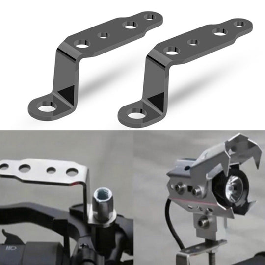 Support de lampe de rétroviseur multifonction, accessoires de Modification de moto, 2 pièces (noir)
