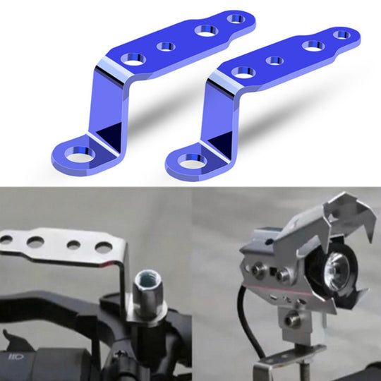 Support de lampe de rétroviseur multifonction, accessoires de Modification de moto, 2 pièces (bleu)