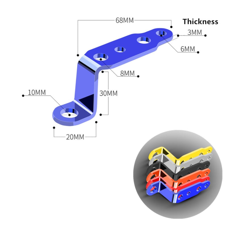 2 PCS Multifunction Motorcycle Modification Accessories Rearview Mirror Lamp Bracket(Blue) - Holder by buy2fix | Online Shopping UK | buy2fix