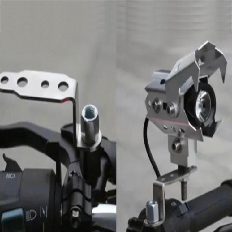 2 PCS Multifunction Motorcycle Modification Accessories Rearview Mirror Lamp Bracket(Silver) - Holder by buy2fix | Online Shopping UK | buy2fix