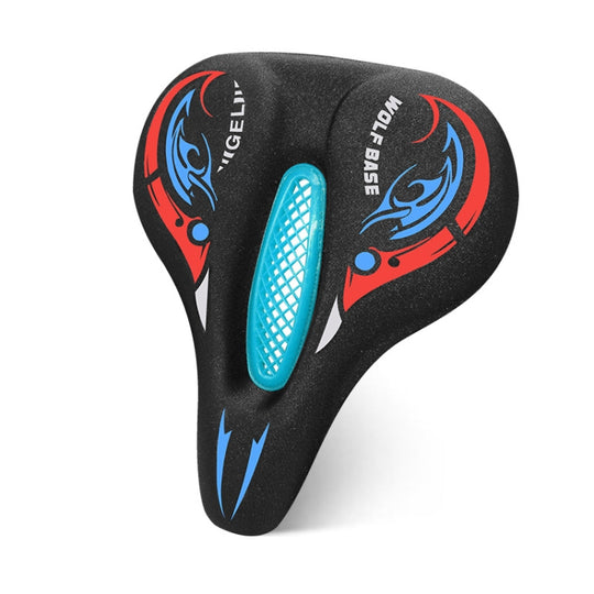 Housse de siège de vélo en Silicone épais, housse de selle absorbant les chocs (bleu)