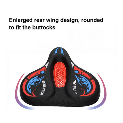 Bicycle Seat Cover Thickened Silicone Shock-absorbing Saddle Cover(Blue) - Bicycle Saddle by buy2fix | Online Shopping UK | buy2fix