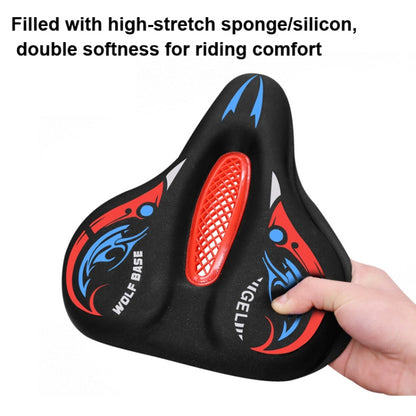 Bicycle Seat Cover Thickened Silicone Shock-absorbing Saddle Cover(Blue) - Bicycle Saddle by buy2fix | Online Shopping UK | buy2fix