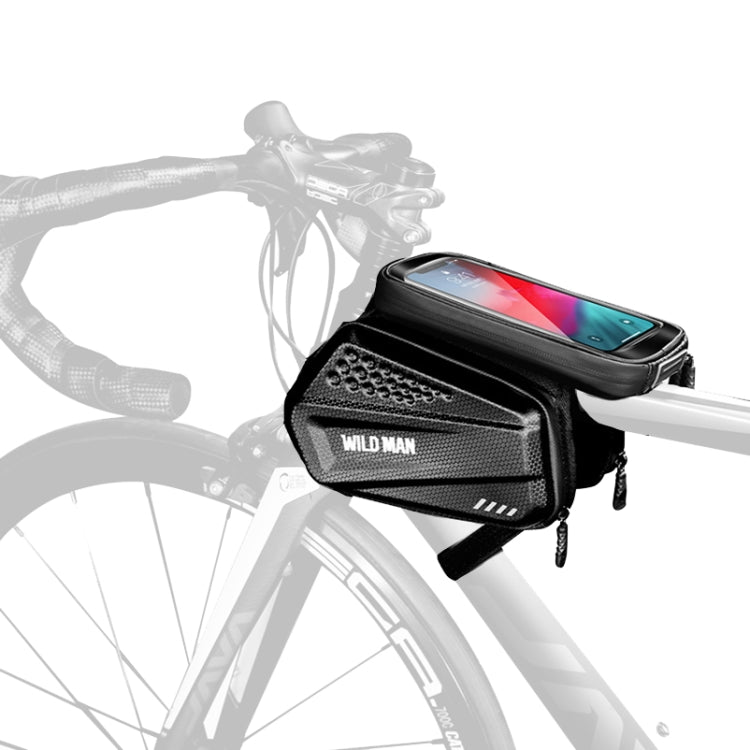 WILD MAN ES6 1.2L Multifunctional Bicycle Front Beam Bag(Black) by WILD MAN