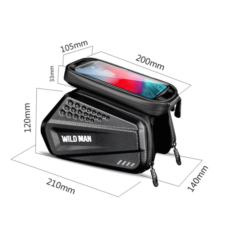 WILD MAN ES6 1.2L Multifunctional Bicycle Front Beam Bag(Black) by WILD MAN