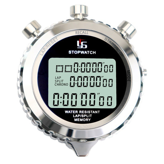YS Metal Stopwatch 3 Rows Display Running Training Electronic Timers, Style: YS-5100 100 Memories - Pedometer by buy2fix | Online Shopping UK | buy2fix