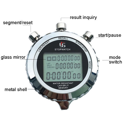 YS Metal Stopwatch 3 Rows Display Running Training Electronic Timers, Style: YS-5100 100 Memories by buy2fix