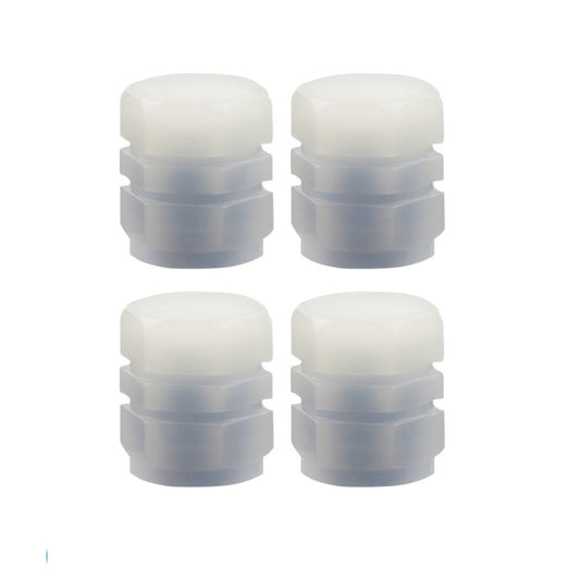 4pcs / Set Luminous Tire Valve Cap Electric Motorcycle Vacuum Tire Valve Cover, Style: Split Effect(Blue) - Tire Valve Caps by buy2fix | Online Shopping UK | buy2fix