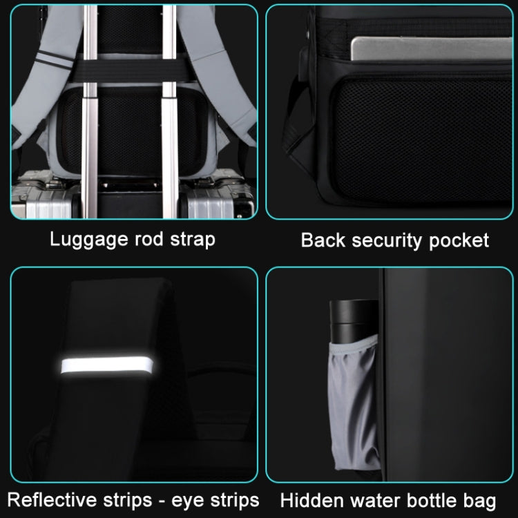 ABS Hard Shell Gaming Computer Backpack, Color: 17.3 inches (Silver) by buy2fix