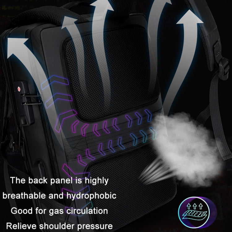 ABS Hard Shell Gaming Computer Backpack, Color: 17.3 inches (Silver) by buy2fix