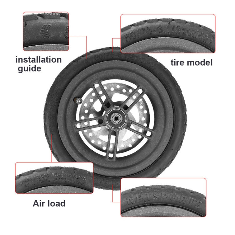 8.5 Inch Off-Road Tubeless Vacuum Tire with Gas Nozzle for Xiaomi M365/Pro/1S Electric Scooter - Accessories & Parts by buy2fix | Online Shopping UK | buy2fix