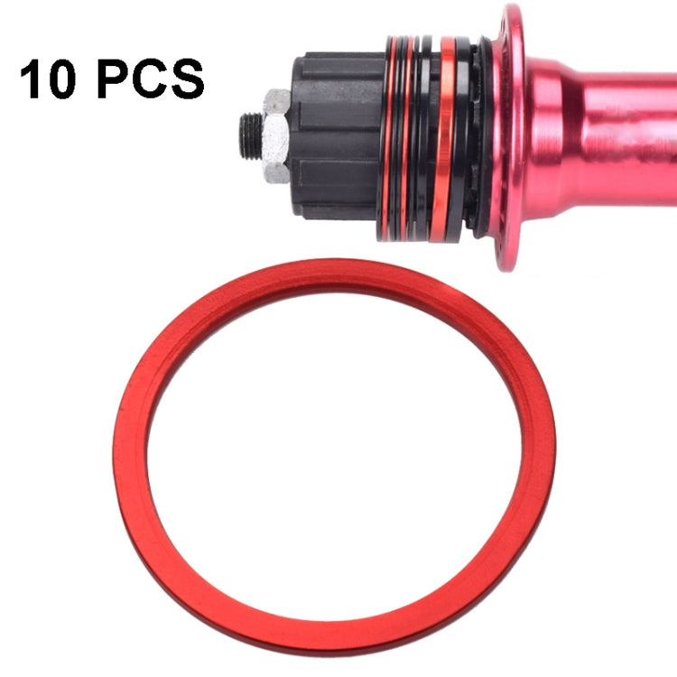 10 PCS FMFXTR Bicycle BB Middle Shaft Flying Wheel Cushion, Thickness: 1.5mm (Red) by FMFXTR