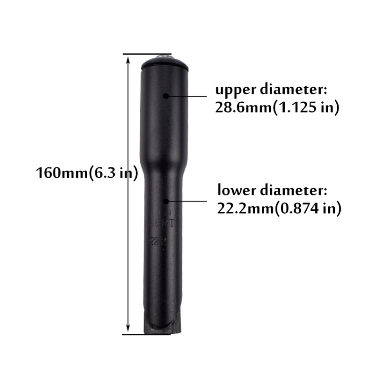 FMFXTR Road Bike Front Fork Stem Modified Height Increaser Handlebar Core Riser(22.2mm Black) - Bicycle Grips by FMFXTR | Online Shopping UK | buy2fix