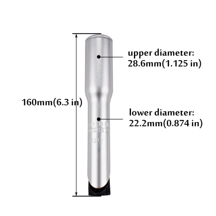 FMFXTR Road Bike Front Fork Stem Modified Height Increaser Handlebar Core Riser( 22.2mm Silver) - Bicycle Grips by FMFXTR | Online Shopping UK | buy2fix