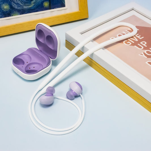 2 PCS Bluetooth Earphone Silicone Anti-Lost Cord For Samsung Glaxy Buds 2(White) - Anti-lost & Holder by buy2fix | Online Shopping UK | buy2fix