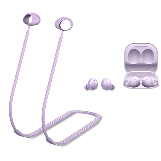2 PCS Bluetooth Earphone Silicone Anti-Lost Cord For Samsung Glaxy Buds 2(Night Light Taro Purple) - Anti-lost & Holder by buy2fix | Online Shopping UK | buy2fix